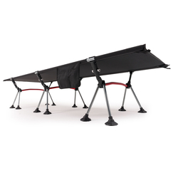 Раскладушка PERECAT Lite Black для кемпинга, туризма и рыбалки — комфорт и надежность, Цвет: Чёрный