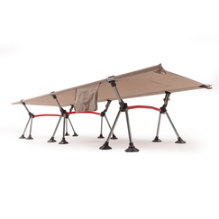 Раскладушка PERECAT Lite Sand для кемпинга, туризма и рыбалки — комфорт и надежность, Цвет: Песочный