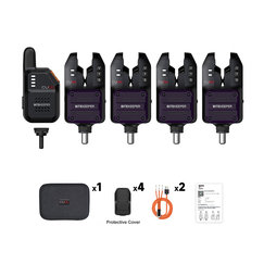 Набор сигнализаторов поклёвки Rippton CUBE 4+1 с работой через приложение в телефоне