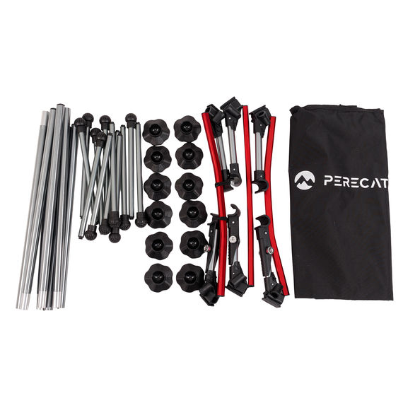 Раскладушка PERECAT Lite Black для кемпинга, туризма и рыбалки — комфорт и надежность, Цвет: Чёрный, изображение 14